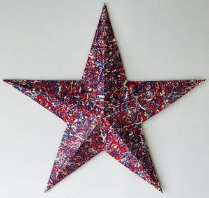 Small Red, White & Blue Steel Patriotic Star